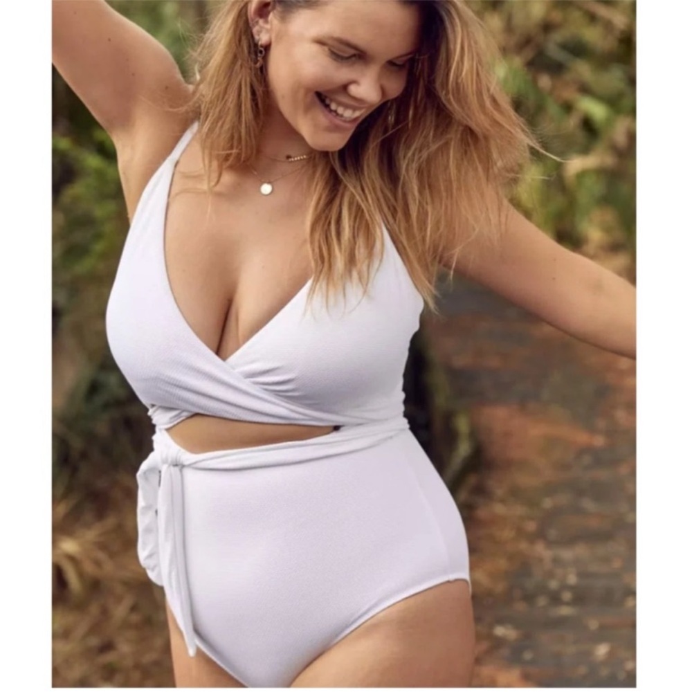 Arie White One-Piece Swimsuit